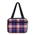 USA Patriotic Plaid Print Double Strap Bible Bag