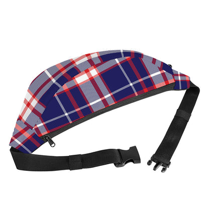 USA Patriotic Plaid Print Fanny Pack