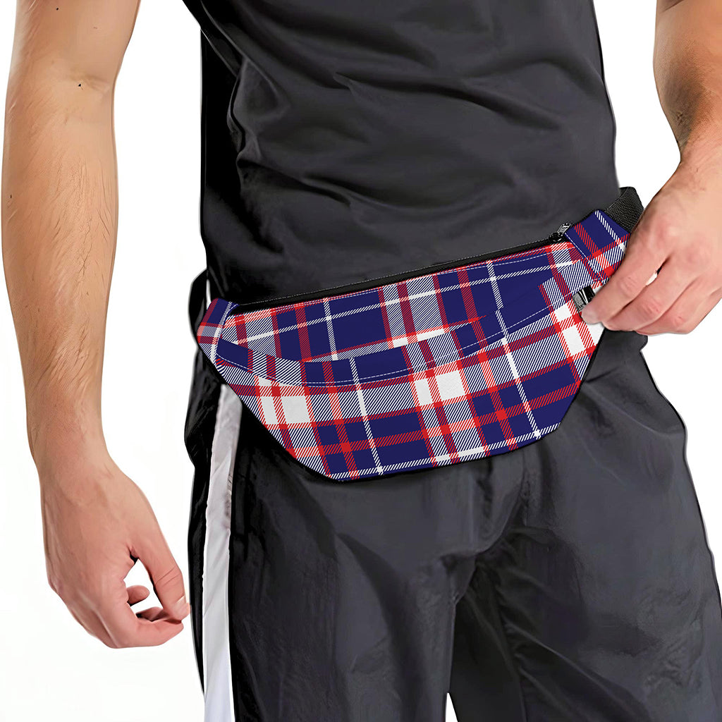 USA Patriotic Plaid Print Fanny Pack