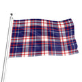 USA Patriotic Plaid Print Flag