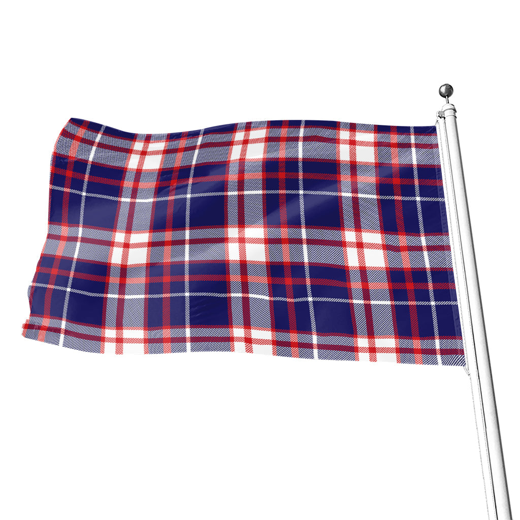 USA Patriotic Plaid Print Flag