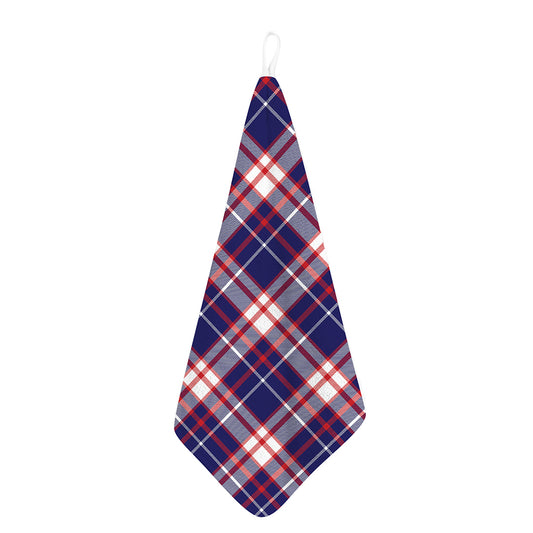 USA Patriotic Plaid Print Hand Towel