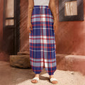 USA Patriotic Plaid Print Harem Pants