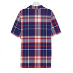 USA Patriotic Plaid Print Hawaiian Shirt