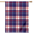 USA Patriotic Plaid Print House Flag