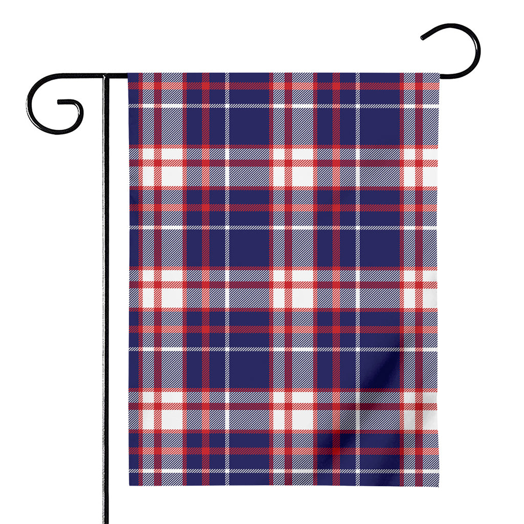 USA Patriotic Plaid Print House Flag