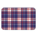 USA Patriotic Plaid Print Indoor Door Mat