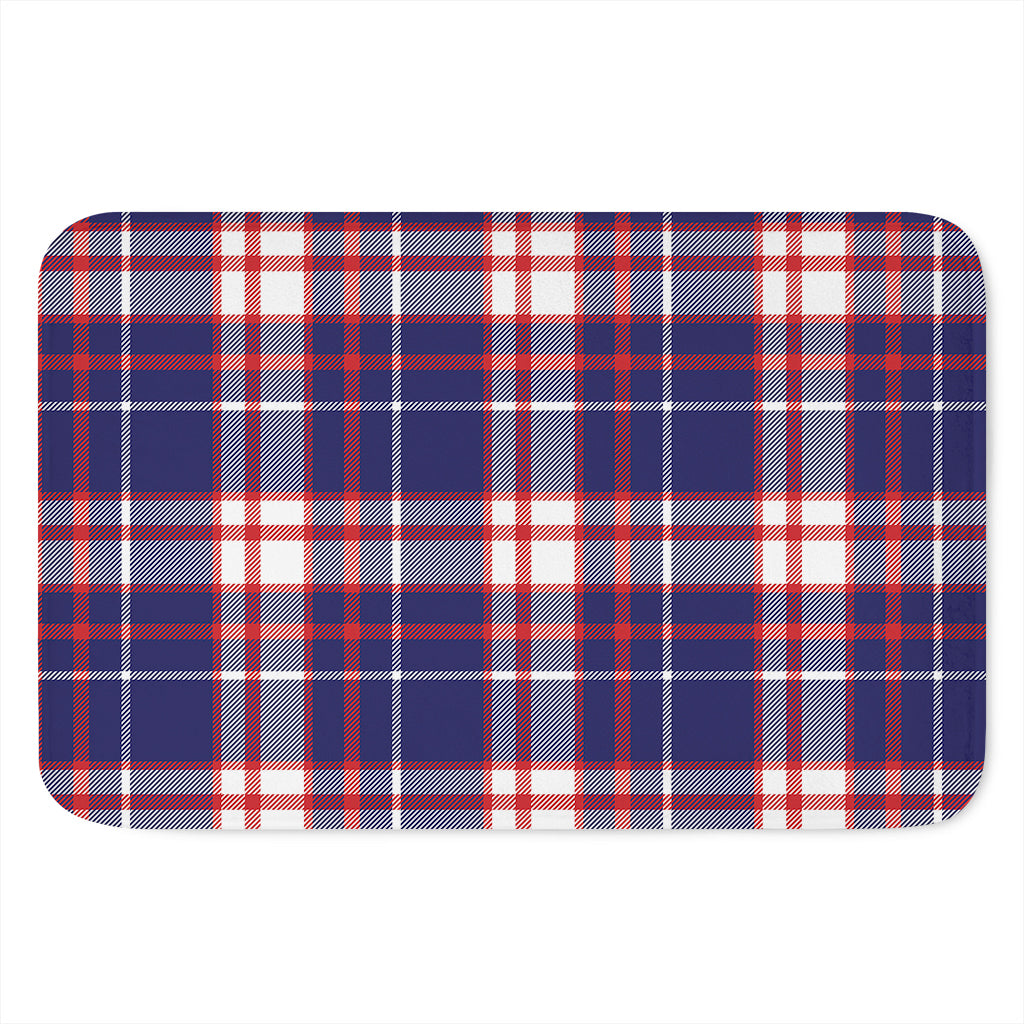 USA Patriotic Plaid Print Indoor Door Mat