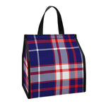 USA Patriotic Plaid Print Insulated Lunch Tote