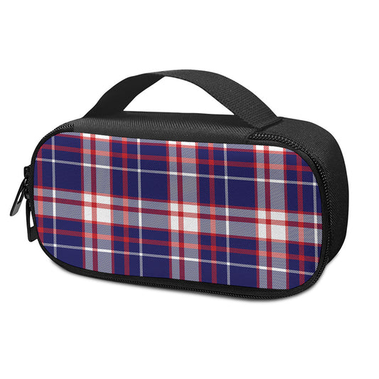 USA Patriotic Plaid Print Insulin Cooler Travel Case