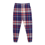 USA Patriotic Plaid Print Jogger Pants