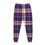 USA Patriotic Plaid Print Jogger Pants
