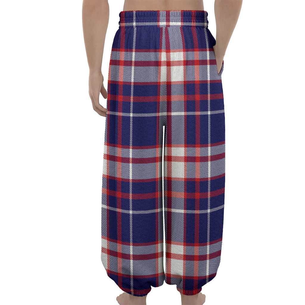 USA Patriotic Plaid Print Lantern Pants