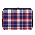 USA Patriotic Plaid Print Laptop Sleeve