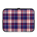 USA Patriotic Plaid Print Laptop Sleeve