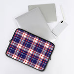 USA Patriotic Plaid Print Laptop Sleeve