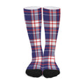 USA Patriotic Plaid Print Long Socks