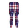 USA Patriotic Plaid Print Men's Leggings