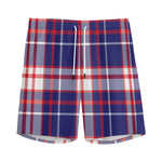 USA Patriotic Plaid Print Men's Sports Shorts