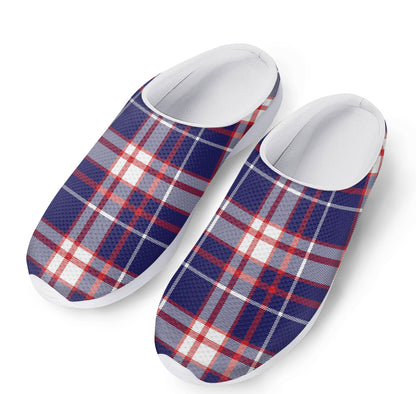 USA Patriotic Plaid Print Mesh Casual Shoes