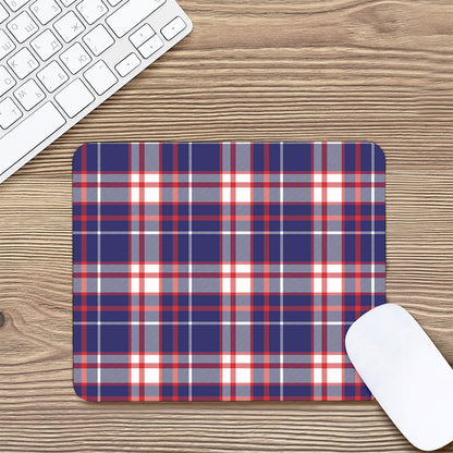 USA Patriotic Plaid Print Mouse Pad