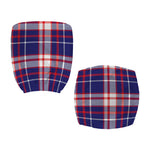 USA Patriotic Plaid Print Office Chair Cover