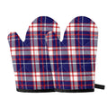 USA Patriotic Plaid Print Oven Mitts