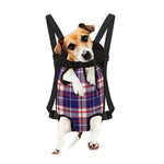 USA Patriotic Plaid Print Pet Carrier Backpack