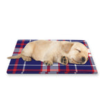 USA Patriotic Plaid Print Pet Cooling Mat Cover