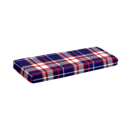 USA Patriotic Plaid Print Piano Keyboard Cover
