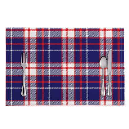 USA Patriotic Plaid Print Placemat