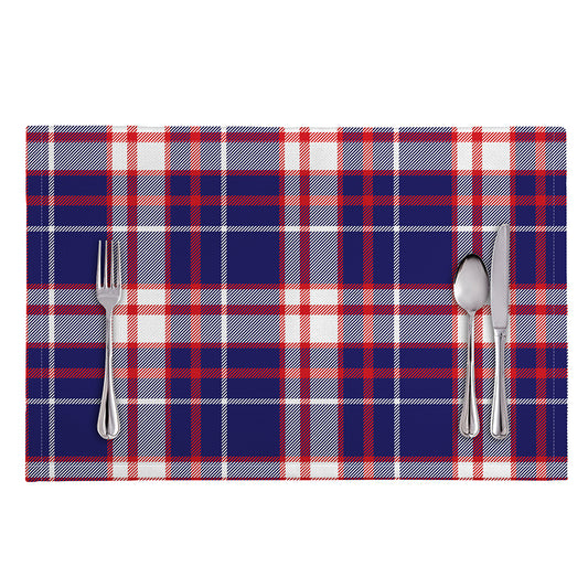 USA Patriotic Plaid Print Placemat
