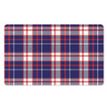 USA Patriotic Plaid Print Polyester Doormat