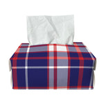 USA Patriotic Plaid Print Rectangle Tissue Box Cover