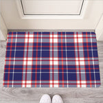 USA Patriotic Plaid Print Rubber Doormat