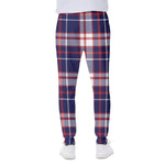 USA Patriotic Plaid Print Scuba Joggers