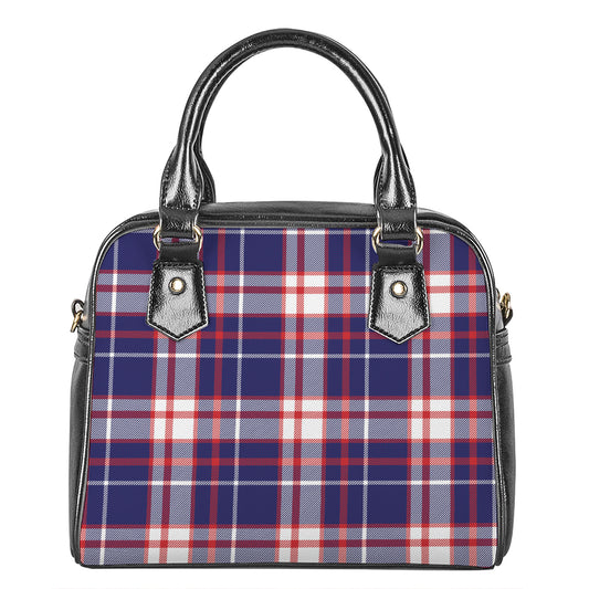 USA Patriotic Plaid Print Shoulder Handbag
