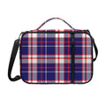 USA Patriotic Plaid Print Shoulder Strap Bible Bag
