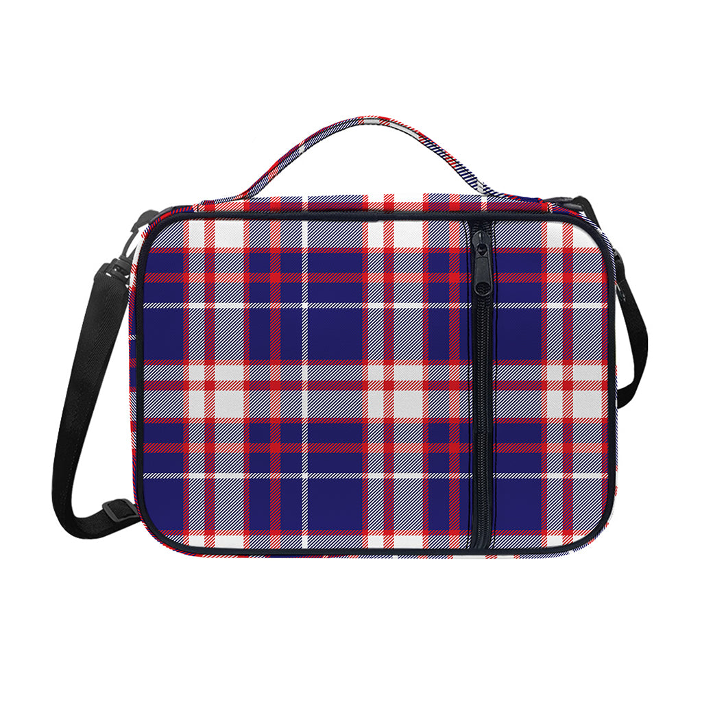 USA Patriotic Plaid Print Shoulder Strap Bible Bag