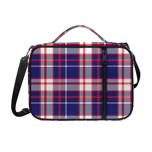 USA Patriotic Plaid Print Shoulder Strap Bible Bag