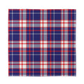 USA Patriotic Plaid Print Silk Bandana