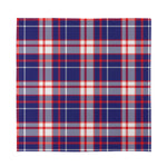 USA Patriotic Plaid Print Silk Bandana