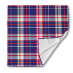 USA Patriotic Plaid Print Silk Bandana