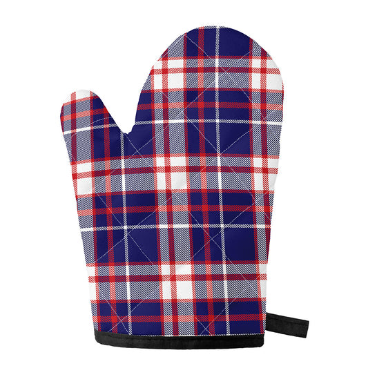 USA Patriotic Plaid Print Single Oven Mitt