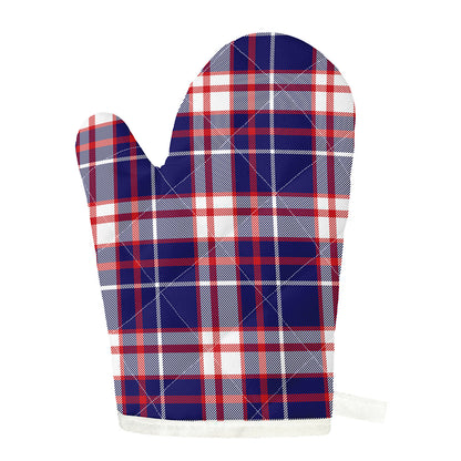 USA Patriotic Plaid Print Single Oven Mitt