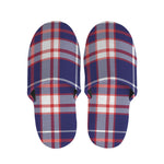 USA Patriotic Plaid Print Slippers