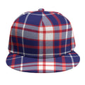 USA Patriotic Plaid Print Snapback Cap