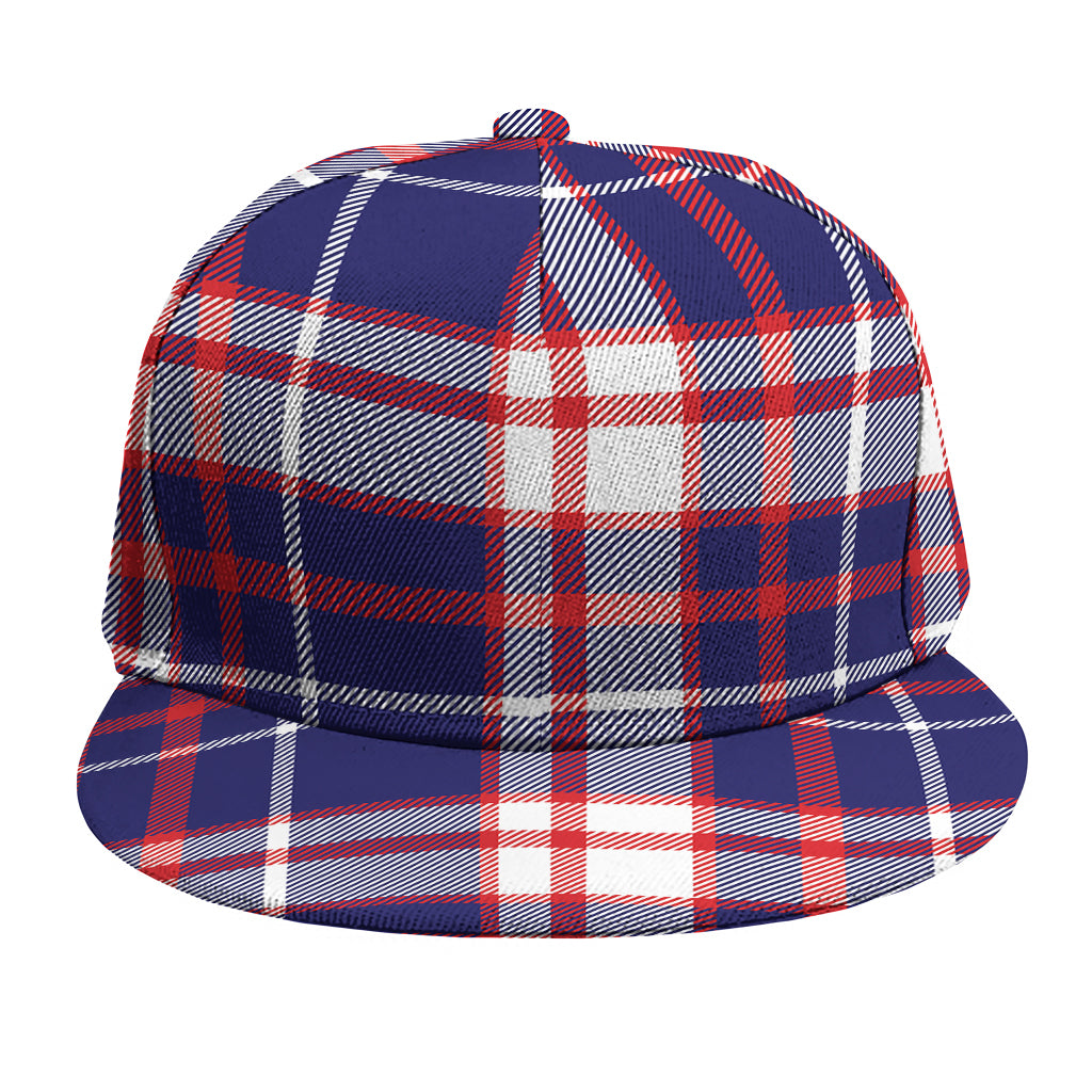 USA Patriotic Plaid Print Snapback Cap