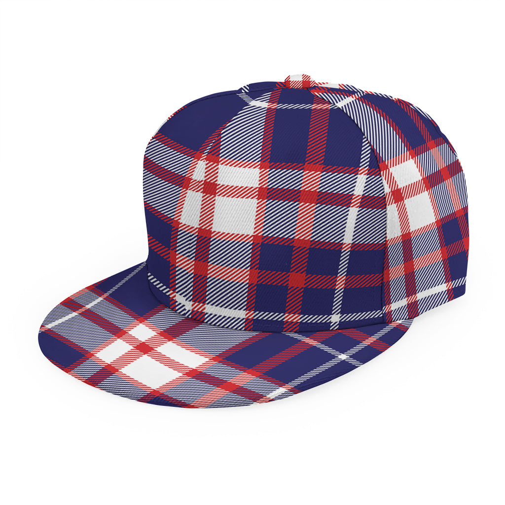 USA Patriotic Plaid Print Snapback Cap