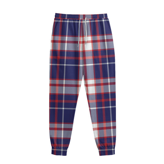 USA Patriotic Plaid Print Sweatpants
